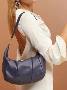 Hammitt Morgan Leather Navy Tides Crossbody/Shoulder Hobo Bag
